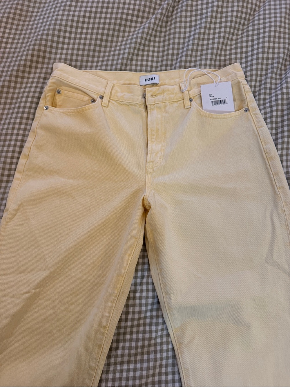 Pistola Lexi Mid Rise Bowed Straight jeans